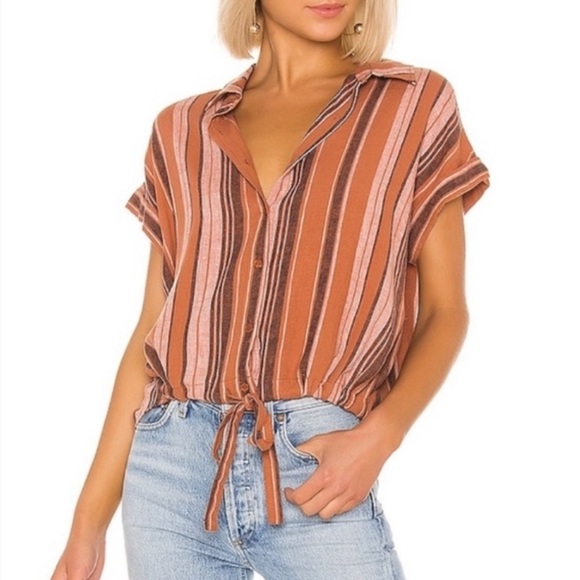 Sanctuary borrego tie buttons Down shirt Natural Color   Size M - Picture 1 of 7